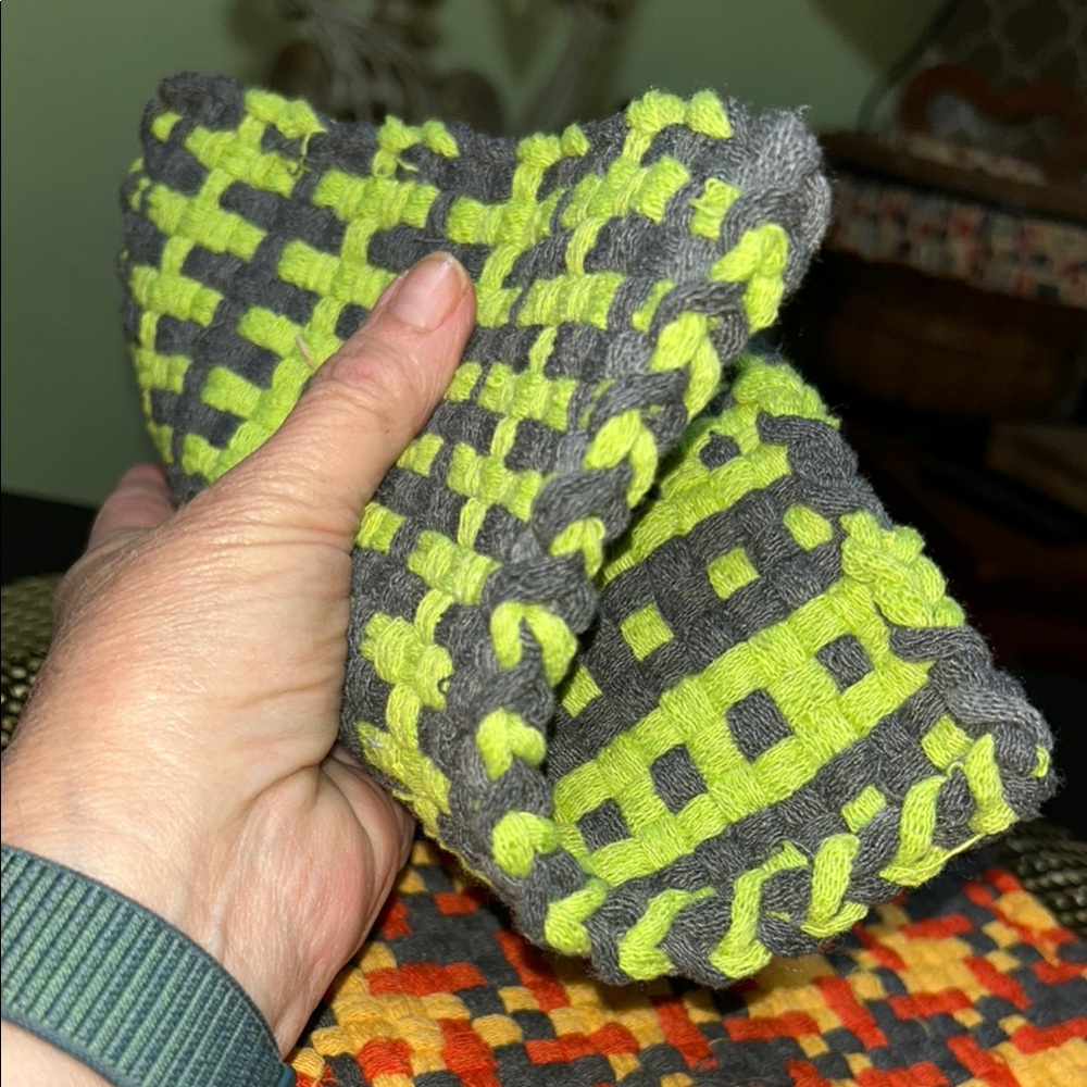 Colorful Woven Kitchen Pot Holders, hotmat - Picture 3 of 4